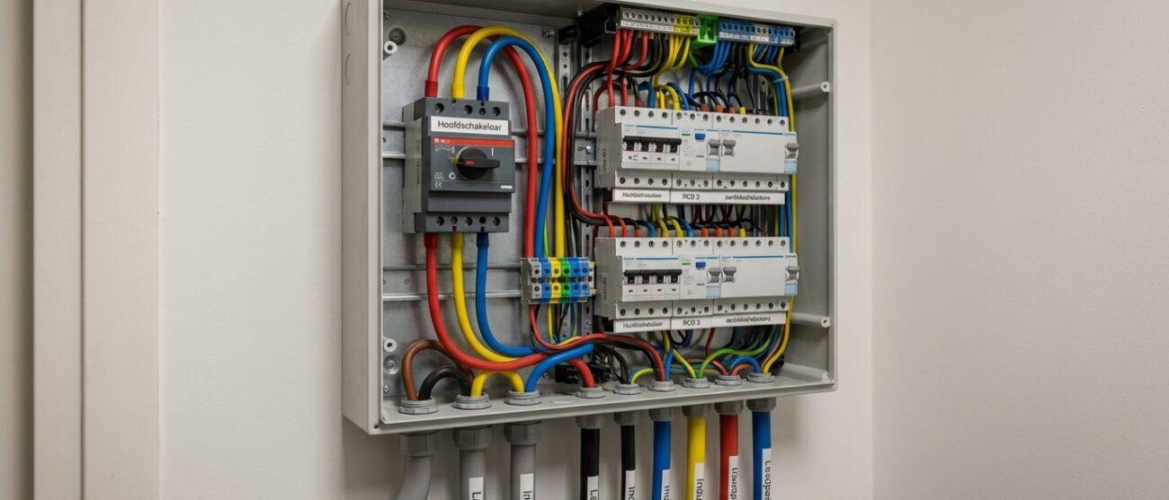 Moderne meterkast met groepenkast